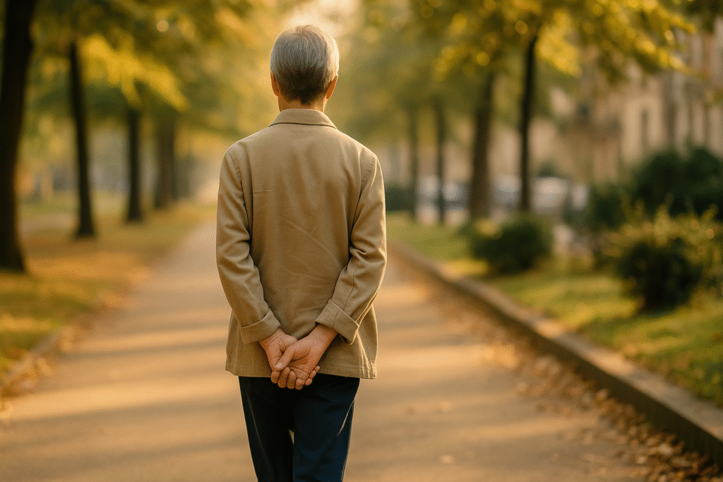 Ce que signifie vraiment marcher les mains derriere le dos selon la psychologie