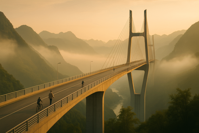 La Chine inaugure un pont vertigineux en un temps record